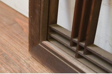 アンティーク建具　和モダンテイストのお部屋作りにおすすめな組子欄間1枚(明り取り、明かり取り、格子、筬、オサランマ)(R-069302)