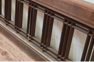 アンティーク建具　和モダンテイストのお部屋作りにおすすめな組子欄間1枚(明り取り、明かり取り、格子、筬、オサランマ)(R-069302)