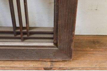 アンティーク建具　和モダンテイストのお部屋作りにおすすめな組子欄間1枚(明り取り、明かり取り、格子、筬、オサランマ)(R-069302)