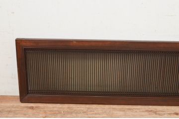 アンティーク建具　整然とした縦桟が美しい筬(オサ)欄間1枚(明り取り、明かり取り、格子、オサランマ)(R-069303)