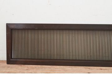 アンティーク建具　和モダンなお部屋作りにおすすめな筬(オサ)欄間1枚(明り取り、明かり取り、オサランマ)(R-069307)