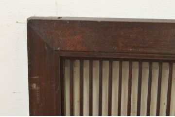 アンティーク建具　和モダンなお部屋作りにおすすめな筬(オサ)欄間1枚(明り取り、明かり取り、オサランマ)(R-069307)