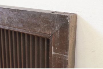 アンティーク建具　和モダンなお部屋作りにおすすめな筬(オサ)欄間1枚(明り取り、明かり取り、オサランマ)(R-069307)