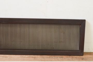 アンティーク建具　和モダンなお部屋作りにおすすめな筬(オサ)欄間1枚(明り取り、明かり取り、オサランマ)(R-069307)