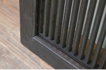アンティーク建具　和モダンなお部屋作りにおすすめな筬(オサ)欄間1枚(明り取り、明かり取り、オサランマ)(R-069307)