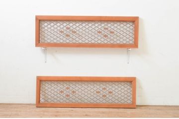 アンティーク建具　上品な和の空間を演出する組子欄間2枚セット(明り取り、明かり取り)(R-069309)