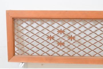 アンティーク建具　上品な和の空間を演出する組子欄間2枚セット(明り取り、明かり取り)(R-069309)