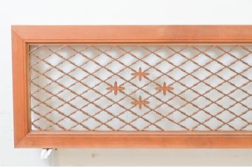 アンティーク建具　上品な和の空間を演出する組子欄間2枚セット(明り取り、明かり取り)(R-069310)