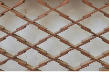 アンティーク建具　上品な和の空間を演出する組子欄間2枚セット(明り取り、明かり取り)(R-069310)