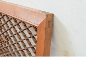アンティーク建具　上品な和の空間を演出する組子欄間2枚セット(明り取り、明かり取り)(R-069310)