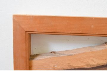 アンティーク建具　渋い木味が魅力的な黒柿欄間2枚セット(明り取り、明かり取り)(R-069311)