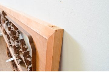 ビンテージ建具　井波彫刻　栄之介作　躍動感のある松竹梅が美しい彫刻欄間2枚セット(ヴィンテージ、明り取り、明かり取り、在銘)(R-069312)
