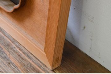 ビンテージ建具　井波彫刻　栄之介作　躍動感のある松竹梅が美しい彫刻欄間2枚セット(ヴィンテージ、明り取り、明かり取り、在銘)(R-069312)