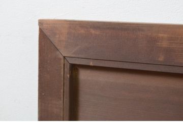 アンティーク建具　かわいらしい千鳥が目を惹く透かし彫り欄間2枚セット(明り取り、明かり取り)(R-069313)