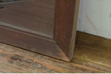 アンティーク建具　かわいらしい千鳥が目を惹く透かし彫り欄間2枚セット(明り取り、明かり取り)(R-069313)