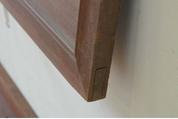 アンティーク建具　かわいらしい千鳥が目を惹く透かし彫り欄間2枚セット(明り取り、明かり取り)(R-069313)