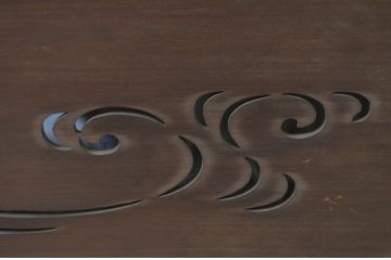 アンティーク建具　かわいらしい千鳥が目を惹く透かし彫り欄間2枚セット(明り取り、明かり取り)(R-069313)
