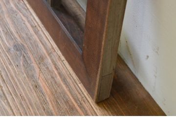 アンティーク建具　総欅(ケヤキ)材　かわいらしい透かし彫りが魅力的な欄間2枚セット(明り取り、明かり取り)(R-069315)