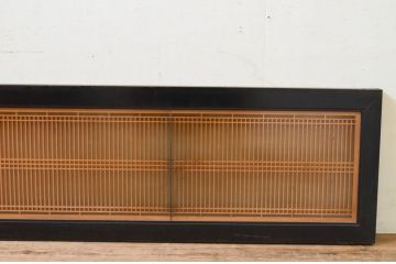 アンティーク建具　両面ガラス　繊細な組子格子が美しい上質な和の空間を演出する筬(オサ)欄間1枚(明り取り、明かり取り、オサランマ)(R-069318)