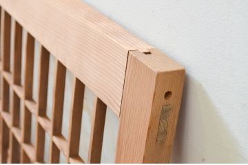 アンティーク建具　和の空間を盛り上げる格子欄間1枚(明り取り、明かり取り)(R-069322)
