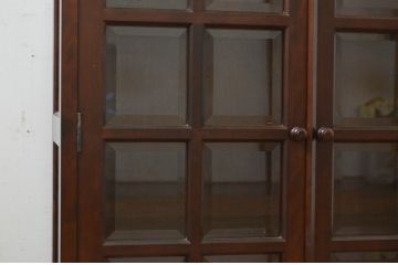 中古　松本民芸家具　脚(台輪)付きリメイク　和モダンな空間づくりにおすすめのサイドボード(収納棚、食器棚、サイドキャビネット)(R-069340)
