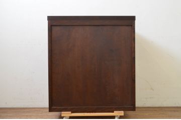 中古　松本民芸家具　脚(台輪)付きリメイク　和モダンな空間づくりにおすすめのサイドボード(収納棚、食器棚、サイドキャビネット)(R-069340)