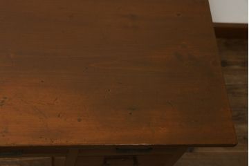 和製アンティーク　ノスタルジックな雰囲気漂うレトロな片袖机(ワークデスク、在宅ワーク、在宅用、勉強机)(R-069344)