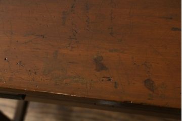 和製アンティーク　ノスタルジックな雰囲気漂うレトロな片袖机(ワークデスク、在宅ワーク、在宅用、勉強机)(R-069344)
