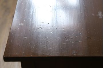 和製アンティーク　ノスタルジックな雰囲気漂うレトロな片袖机(ワークデスク、在宅ワーク、在宅用、勉強机)(R-069344)