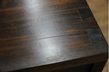 和製ビンテージ　松本民芸家具　♯308型　古びた風合いの木肌がレトロさを醸し出すシックなライティングビューロー　定価約45万円　(R-069345)