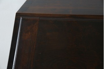 和製ビンテージ　松本民芸家具　♯308型　古びた風合いの木肌がレトロさを醸し出すシックなライティングビューロー　定価約45万円　(R-069345)