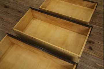 和製ビンテージ　松本民芸家具　♯308型　古びた風合いの木肌がレトロさを醸し出すシックなライティングビューロー　定価約45万円　(R-069345)