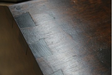 和製ビンテージ　松本民芸家具　♯308型　古びた風合いの木肌がレトロさを醸し出すシックなライティングビューロー　定価約45万円　(R-069345)