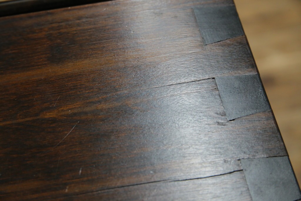 和製ビンテージ　松本民芸家具　♯308型　古びた風合いの木肌がレトロさを醸し出すシックなライティングビューロー　定価約45万円　(R-069345)