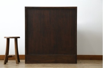 和製ビンテージ　松本民芸家具　♯308型　古びた風合いの木肌がレトロさを醸し出すシックなライティングビューロー　定価約45万円　(R-069345)