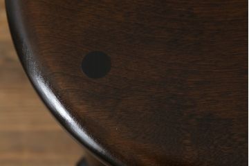 中古　美品　松本民芸家具　凝った装飾が素敵な南京小椅子(板座チェア、イス、いす、ダイニングチェア)(R-069347)