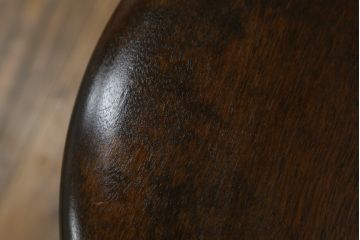 中古　美品　松本民芸家具　凝った装飾が素敵な南京小椅子(板座チェア、イス、いす、ダイニングチェア)(R-069347)