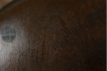 中古　美品　松本民芸家具　凝った装飾が素敵な南京小椅子(板座チェア、イス、いす、ダイニングチェア)(R-069347)
