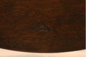 中古　美品　松本民芸家具　凝った装飾が素敵な南京小椅子(板座チェア、イス、いす、ダイニングチェア)(R-069347)