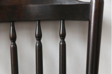 中古　美品　松本民芸家具　16型スピンドルチェア　ゆったりと座れるダイニングチェア(板座チェア、椅子、イス)(R-069348)