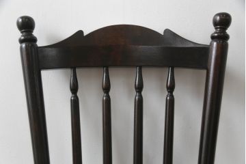 中古　美品　松本民芸家具　16型スピンドルチェア　ゆったりと座れるダイニングチェア(板座チェア、椅子、イス)(R-069348)
