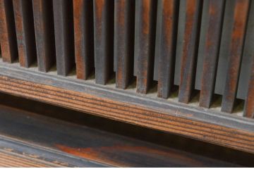 アンティーク建具　品のある空間を演出する筬(オサ)欄間1枚(明り取り、明かり取り、オサランマ)(R-069362)