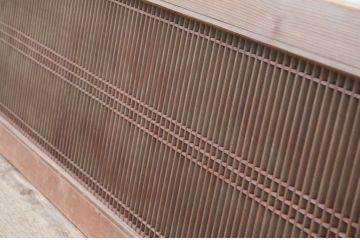 アンティーク建具　落ち着きのあるお部屋作りにおすすめな筬(オサ)欄間1枚(明り取り、明かり取り、オサランマ)(R-069363)