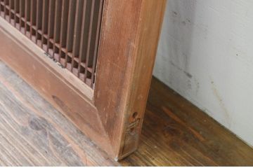 アンティーク建具　落ち着きのあるお部屋作りにおすすめな筬(オサ)欄間1枚(明り取り、明かり取り、オサランマ)(R-069363)