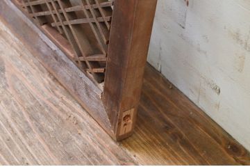アンティーク建具　落ち着いた和の空間を演出する組子欄間1枚(明り取り、明かり取り)(R-069367)