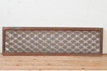 アンティーク建具　落ち着いた和の空間を演出する組子欄間1枚(明り取り、明かり取り)(R-069367)