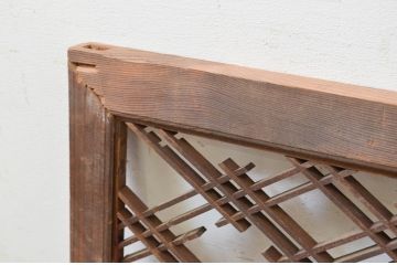 アンティーク建具　落ち着いた和の空間を演出する組子欄間1枚(明り取り、明かり取り)(R-069367)