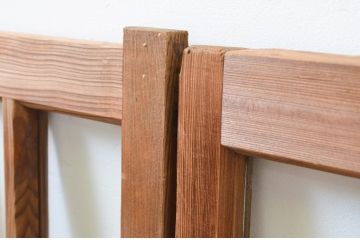 アンティーク建具　大正ロマンなお部屋作りにおすすめなガラス窓4枚セット(引き戸、ガラス戸)(R-069369)