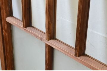 アンティーク建具　大正ロマンなお部屋作りにおすすめなガラス窓4枚セット(引き戸、ガラス戸)(R-069369)
