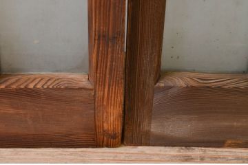 アンティーク建具　大正ロマンなお部屋作りにおすすめなガラス窓4枚セット(引き戸、ガラス戸)(R-069369)